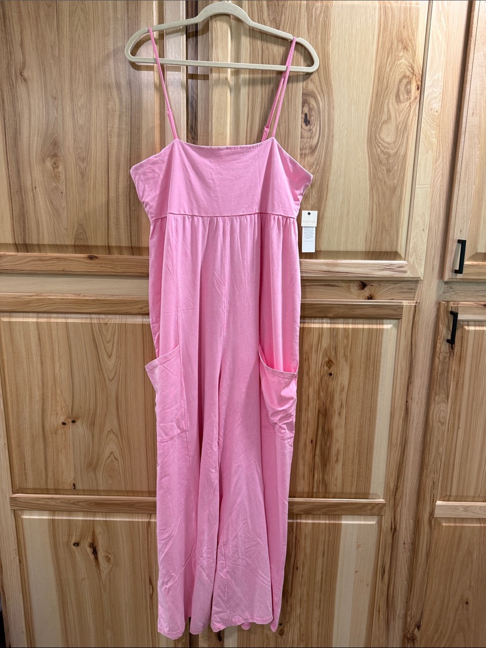 NWT Ultra Flirt Sz XXL Faded Acid Wash Pink Sleeveless Wide-Leg Lounge Jumpsuit